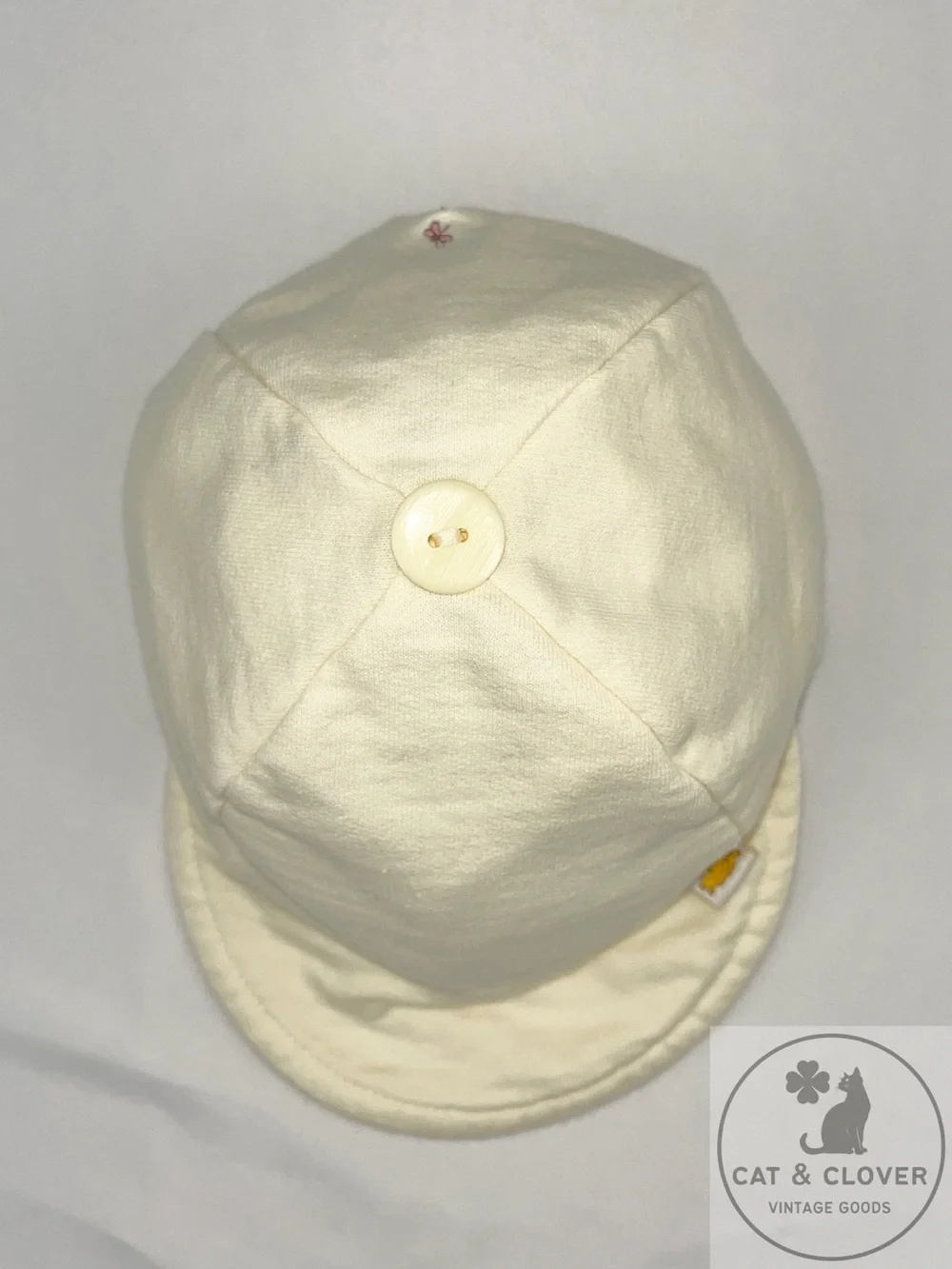 Classic Pooh Vintage Disney Heyman Corp Cream Embroidered Romper & Hat Set 3M